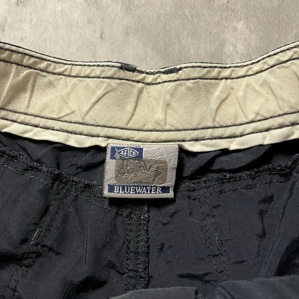AFTCO Shorts Mens Size 28 Black Nylon Fishing Outdoor Cargo Hunting - Picture 3 of 11